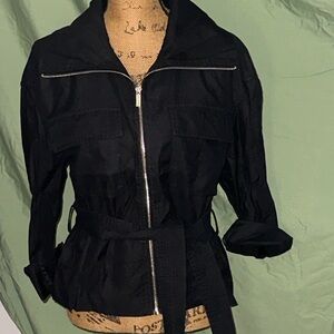 Calvin Klein Black Women's Jacket with Belt NWT